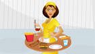 Jeux de cuisine : Une serveuse rapide 
